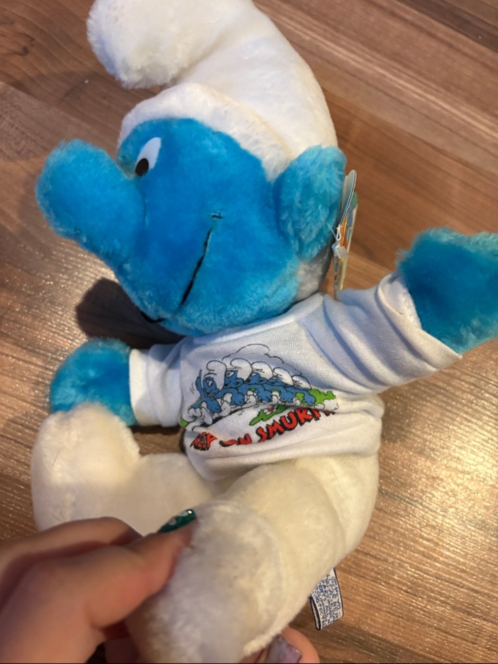 Vintage NWT smurfs stuffie with tshirt